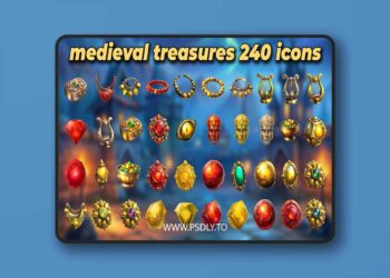 240 2D Treasures Icons Hoard Jewels Game Assets (4.10 – 4.27, 5.0 – 5.6)