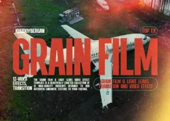 Grain Film & Light Leaks Transition And Video Effect For DaVinci Resolve