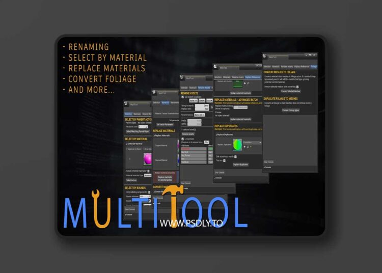 MultiTool - Quick batch operations on assets v2.3 (5.6) 1 MultiTool - Quick batch operations on assets v2.3 (5.6)