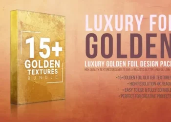 Videohive - Luxury Golden Foil Glitter Textures Collection – Elegant Metallic Overlays Pack - 59795779