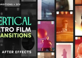 Videohive - Vertical Retro Film Transitions - 59947191