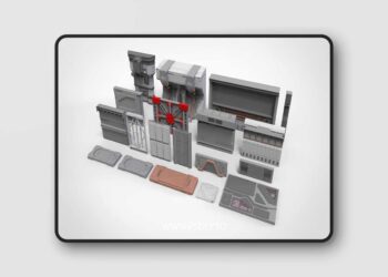 Sci-Fi Architecture Kitbash 35 - 3D Models