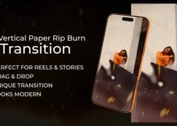 Videohive - Vertical Paper Rip Transition - 60456141