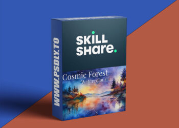 Paint a Cosmic Forest in Watercolor: Night Light, Reflections and Atmosphere