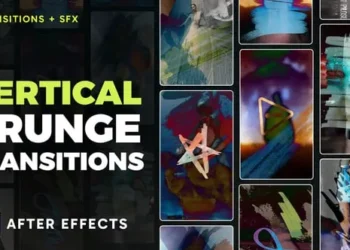 Videohive - Vertical Grunge Transitions - 60549936