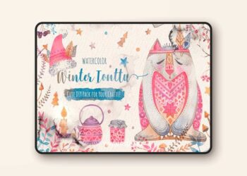 Winter Tonttu Watercolor Kit 2108573