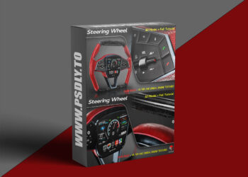 Artstation - Steering Wheel 3D Model + Full Tutorial
