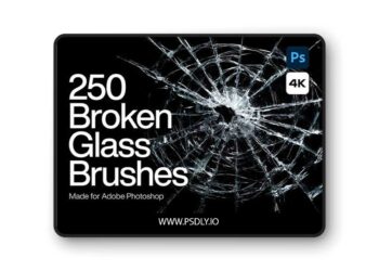 Broken Glass Brushes for Photoshop