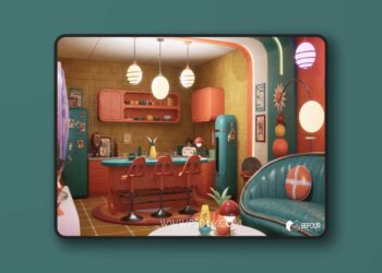 Retro Pop Art Living Space Environment (5.7)