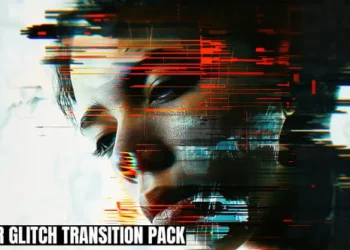 Videohive Cyber Glitch Transitions Fast Digital Distortion FX Pack For DaVinci Resolve 61527965
