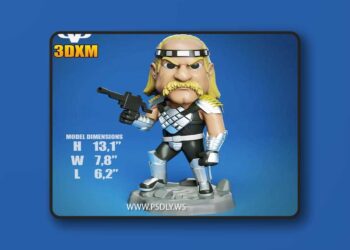 3DXM – Suburban Commando Chibi – 3D Print Model STL