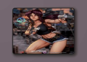 3Dmoonn – Black Lagoon – Revy – 3D Print Model