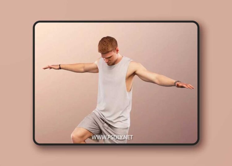 Athletic Man Making Sport low-poly 3d model 1 Athletic Man Making Sport low poly 3d model