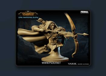 Dark Elf – Varik Dun Ate – Snow Clothes Bust – 3D Print Model