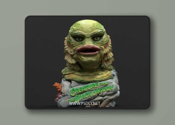 Diklichart – Creature from the Black Lagoon Bust – 3D Print Model STL