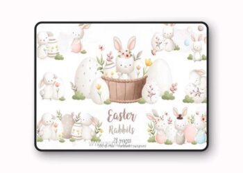 Easter Rabbits Clipart