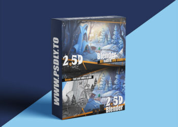 Gumroad - Grafit Cube School - 2.5D blender scene + guide - Winder Days - WINTER30