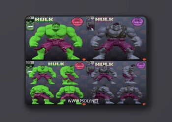 Hulk Animated Series 1996 Savage and Grey – 3D Print Model STL