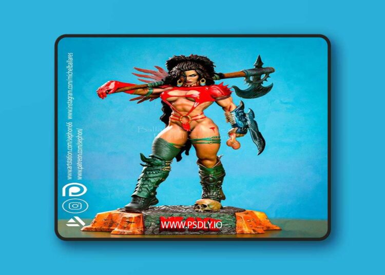 Julie Strain By Creative Geek MB – 3D Print Model STL 1 Julie Strain By Creative Geek MB – 3D Print Model STL