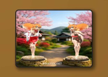 Lori3Desher – An adult Senko fox – 3D Print Model STL