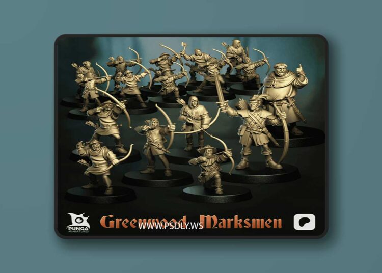 Punga Miniatures – Greenwood Marksmen – 3D Print Model 1 Punga Miniatures – Greenwood Marksmen – 3D Print Model