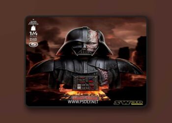 SW3D – Darth Vader Battle Damage Portrait Bust – 3D Print Model STL