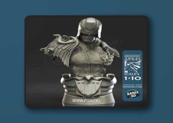 Sanix – Judge Dredd Bust – 3D Print Model STL