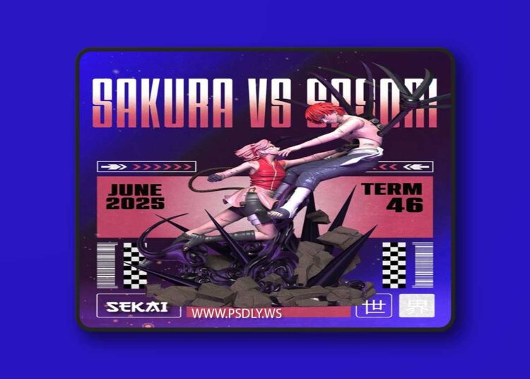 Sekai – Sakura VS Sasori Sculpture – 3D Print Model STL 1 Sekai – Sakura VS Sasori Sculpture – 3D Print Model STL