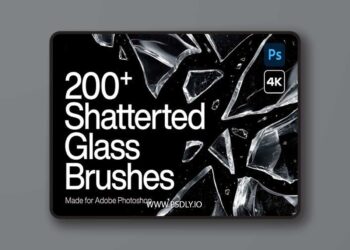 Shattered Glass Brushes for Photoshop
