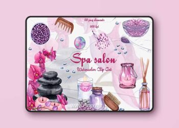 Spa Watercolor clipart