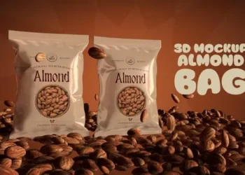 Videohive 3D Mockup Almond Bag 61831347