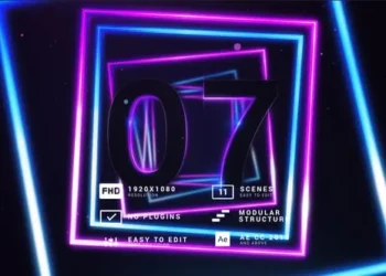 Videohive Neon ShapeLines Constructor Countdown 61809325