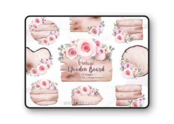 Vintage Wooden Board Clipart