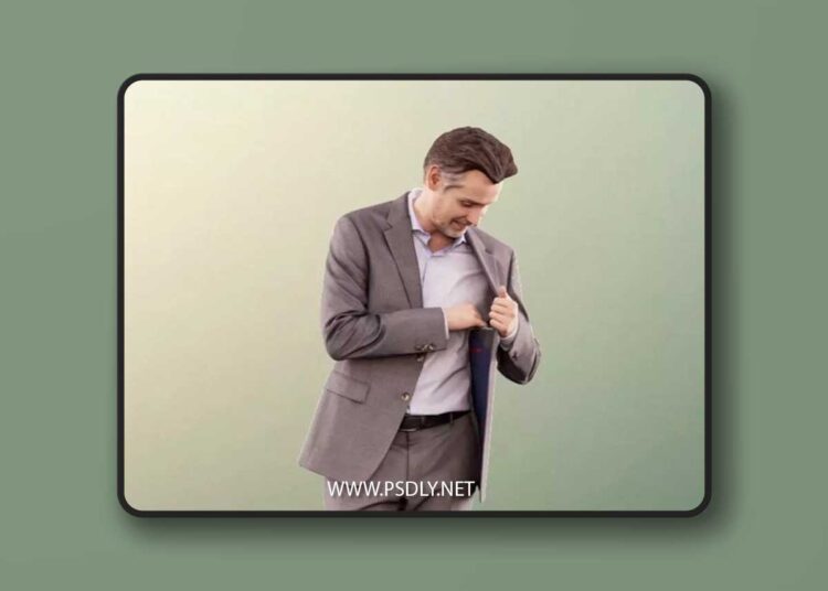 Walking Best Ager Man In Suit low-poly 3d Model 1 Walking Best Ager Man In Suit low poly 3d Model