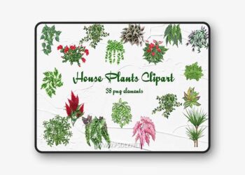 Watercolor Plants Clipart