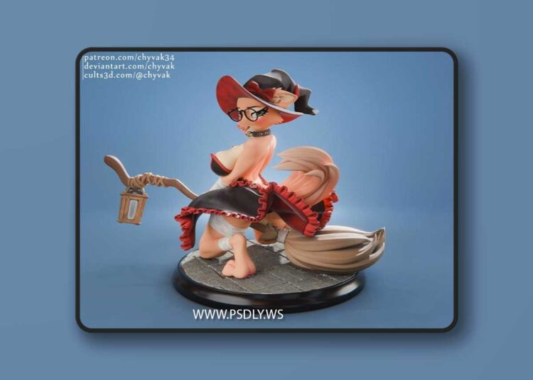 Witch Diane Foxington – 3D Print Model STL 1 Witch Diane Foxington – 3D Print Model STL