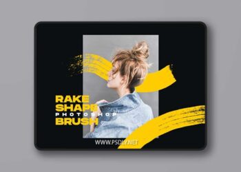 20 Abstract Shape Photoshop Brushes Pack