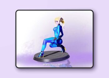 3D Figure Painted SAMUS Zero Suit 3D print Model