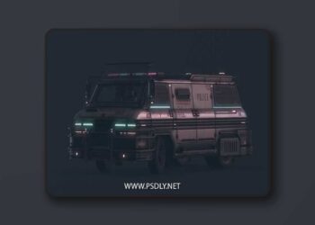 Cyberpunk Riot Van 3D Model