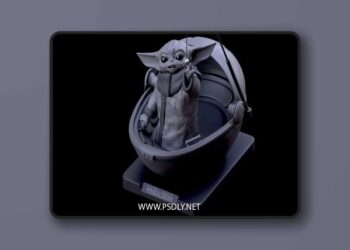 Grogu and the ball 3D print 3D Model