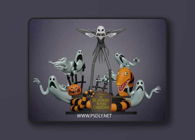 Jack Skellington – The Nightmare Before Christmas – 3D Print Model 1 Jack Skellington – The Nightmare Before Christmas – 3D Print Model