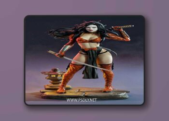 MCM3D – She on a Crusade – Comic – 3D Print Model STL
