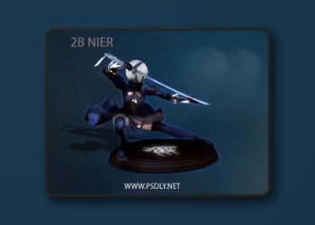 Nier Automata 2B for 3D print Model