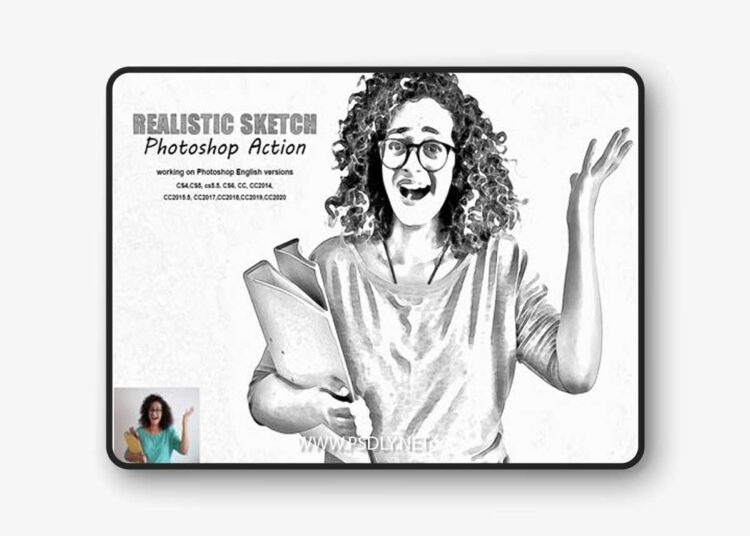Realistic Sketch Photoshop Action 1 Realistic Sketch Photoshop Action