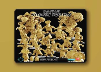 Realm of Paths – Halflings – Kitchen Knights – Fantasy Football – 3D Print Model