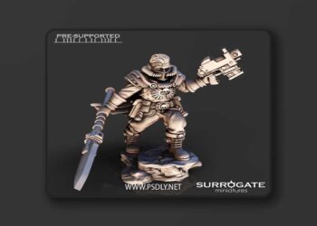 Surrogate Miniatures – Captain Katze – 3D Print Model
