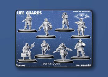 Vermilion Miniatures – Life Guards – 3D Print Model