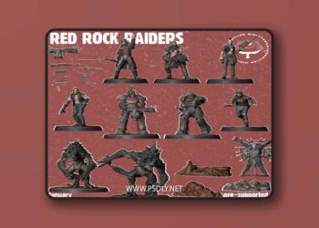 Vermilion Miniatures – Red Rock Raiders – 3D Print Model