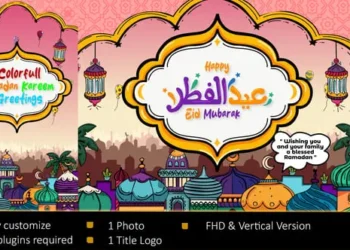 Videohive Colorful Ramadan Kareem Greetings 62226523