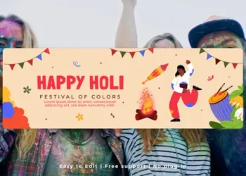 Videohive Holi Horizontal Banner 62223768